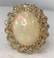 H274 A STUNNING YELLOW GOLD FIRE OPAL AND