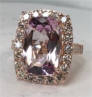 H275 A STUNNING 14KT ROSE GOLD KUNZITE AND