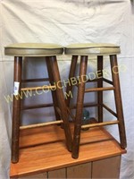 Pair of padded stools
