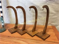 Set of 4 handmade ornament display stands