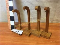 4 small ornament display stands