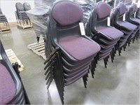 LOT, (6) PADDED STACKING CHAIRS IN THIS ROW