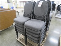 LOT, (10) PADDED STACKING CHAIRS ON THIS PALLET