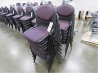 LOT, (16) PADDED STACKING CHAIRS IN THIS ROW