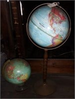 Replogle World Nation Series globe, and table