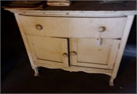 Antique Oak single drawer over two door