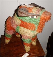 Vintage Mexican figural bull piñata (17” tall)