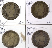 13 Barber Half Dollars