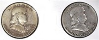 Franklin Half Dollars (1949-d, 1951-s)