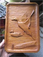 Hand Carved Duck Plaque