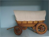 Wooden Covered Wagon Lamp-Needs Wiring