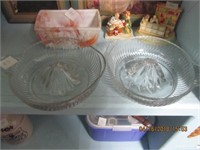 2 Clear Juicer Dishes