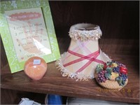 Marble Apple, Candle Topper,Lamp Shade & Frame