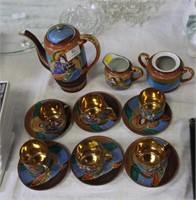 Hand painted Japanese tea set