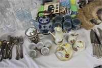 2 Oriental  tea sets plus 'Jager tea set'