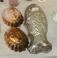 3  Metal jelly moulds