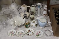 Vase, plates inc Winton, Worcester and Minton