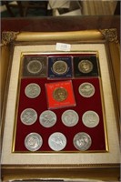 Tray of 13 IOM coins incl. £5 coin
