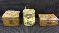 Lot of 3 Adv. Tins  Including
