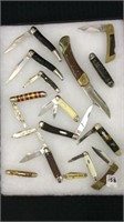 Collection of 16 Folding Pocket Knives Including