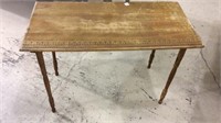 Sm. Wood Folding Sewing Table w/ Stenciled