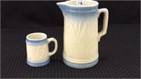 Lot of 2 Matching Design Stoneware Pieces