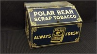Adv. Polar Bear Scrap Tobacco Tin