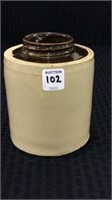 Stoneware Crock Jar Bottom Marked Macomb