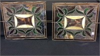 Lot of 2 Stained Glass Window Pieces