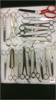 Collection of Approx. 18 Scissors Mostly barber