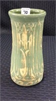 Green Art Pottery Vase-Bottom Marked Monmouth