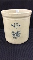 2 Gal Crock Front Marked Western Stoneware Co.