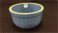 Blue Stoneware Bowl-4 Inches Tall & 7 1/2 Inches