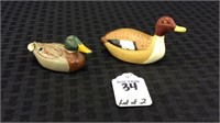 Pair of Miniature Decoys Including Merganser