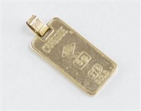Mini gold ingot - 5gms 9ct gold.