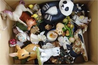 Collection ceramic animal figures