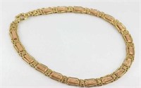 9ct yellow & rose gold necklace with bolt clasp