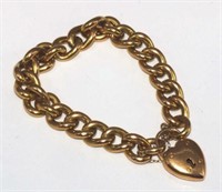 15ct yellow gold curb link bracelet