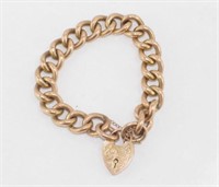 9ct rose gold curblink bracelet
