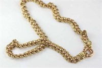 Good 9ct yellow gold necklace with bolt clasp