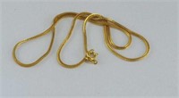 Yellow gold necklace marked 21K