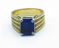 Vintage 18ct gold & sapphire ring