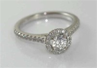 18ct white gold and diamond engagement ring
