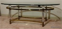 Glass & Brass Coffee Table