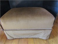Small Upholstered Foot Stool w/Wheels
