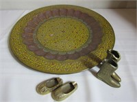 Brass Plate w/2 Sets of Brass Shoes