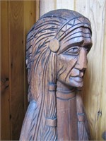 Hand Carved Indian-71"H