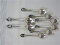 Mexican Sterling Silver Lot-4 Bowls, 8 Spoons,
