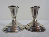 Pr. of Weighted Sterling Silver Candleholders