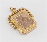 Antique 9ct gold swivel locket